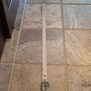 White Rose Belt with decorative oval